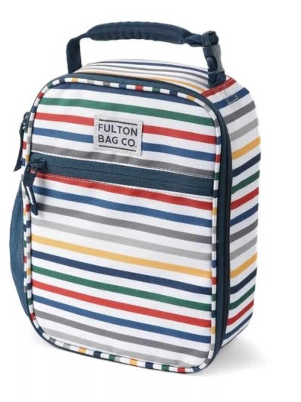 Brand New Fulton Bag Co. Upright Lunch Bag, Striped.